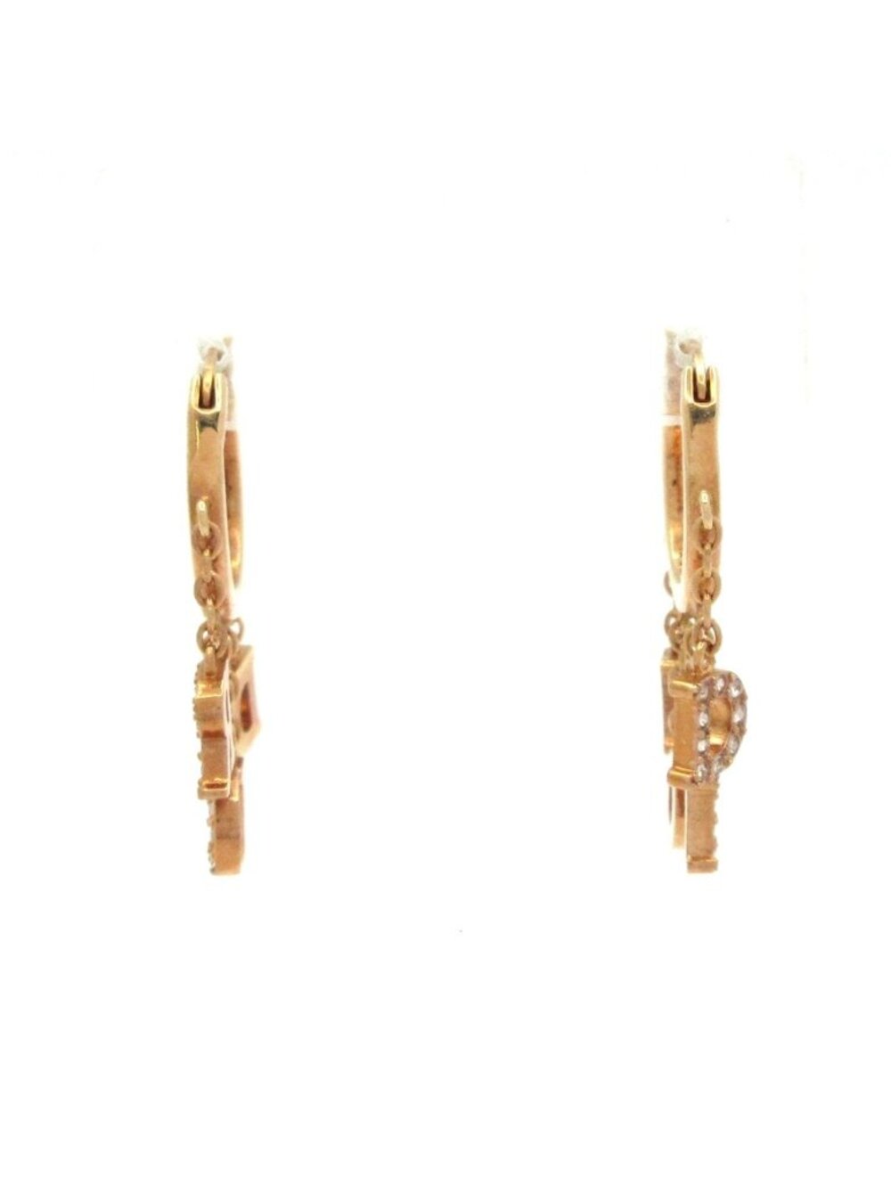 Dior Earrings Dio(r)evolution Gold Logo Rhinestone